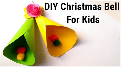 DIY Christmas Bell from paper / Easy Christmas Bell for kids/ paper Craft ideas - YouTube