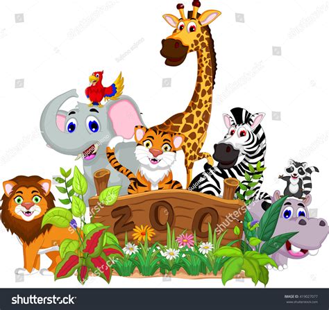 Zoo Animal Cartoon Stock Vector (Royalty Free) 419027077 | Shutterstock