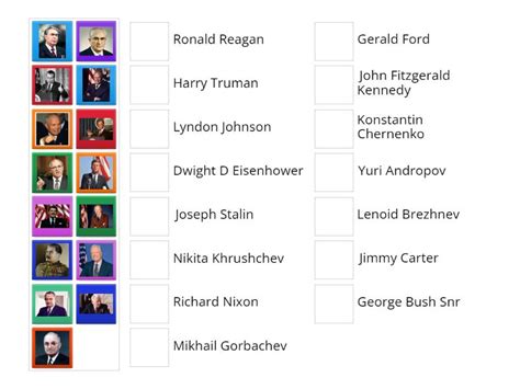 'Cold War' Leaders - Match up