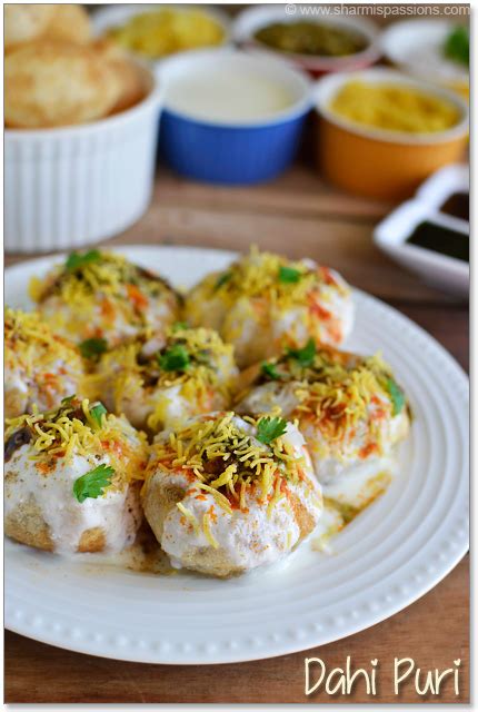 Dahi Puri (Dahi Poori) Recipe | Chaat Recipes - Sharmis Passions