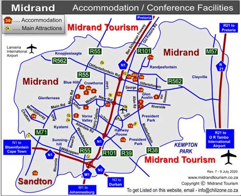 Map of Midrand - Accommodation