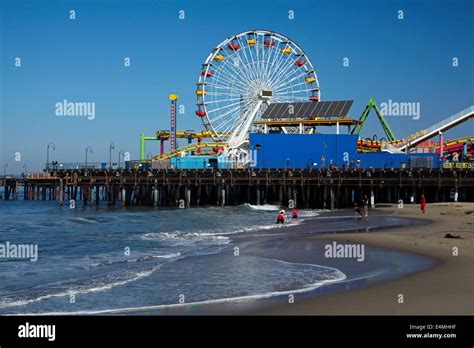 Ferris wheel at Pacific Park, Santa Monica Pier, Santa Monica, Los ...