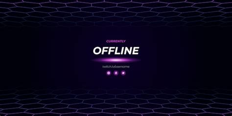 Premium Vector | Modern purple twitch offline design