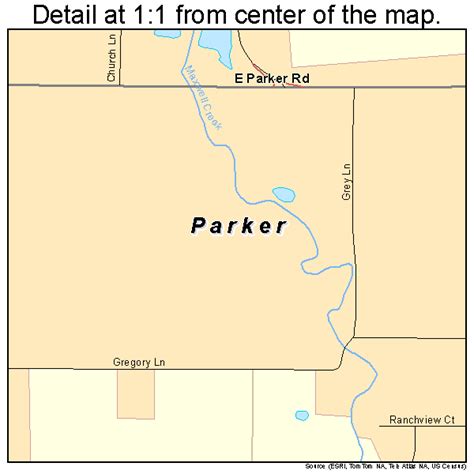 Parker Texas Street Map 4855152