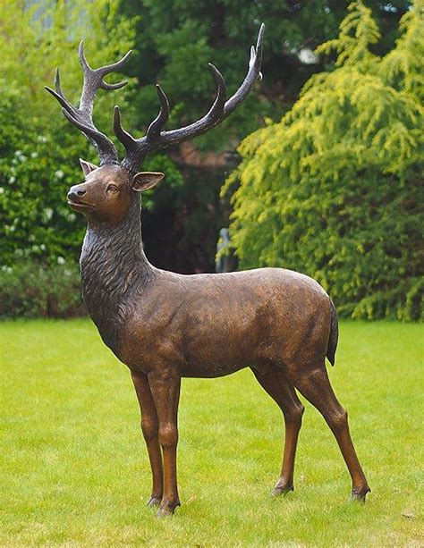 Garden bronze deer sculpture | Animal Sculptures | Garden deer sculpture