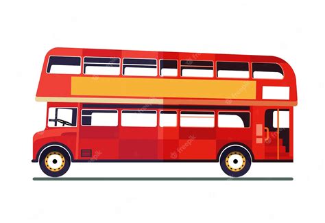 Premium Vector | Double-Decker Bus Isolated On White Background ...