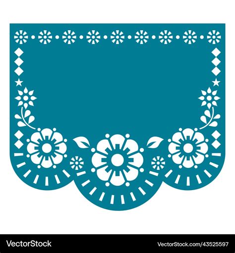 Papel Picado Template Design Mexican Royalty Free Vector | The Best ...