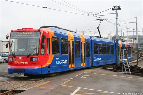 Picture of Sheffield Supertram tram 115 at Nunnery depot : TheTrams.co.uk