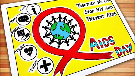 World Aids Day Drawing | World Aids Day Poster | Aids Awareness Poster | Aids Awareness Drawing ...