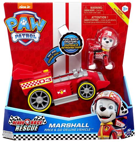 Paw Patrol Ready Race Rescue Race Go Marshall Vehicle Figure Spin Master - ToyWiz