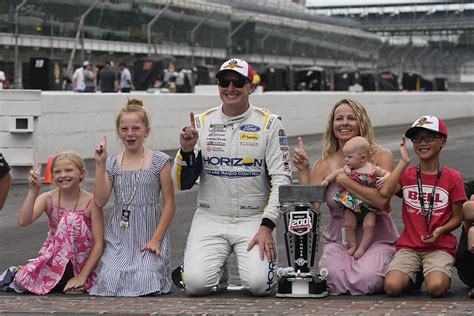 WATCH: Michael McDowell’s wife and kids celebrate his stunning victory at Indianapolis