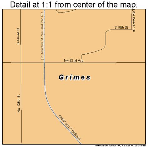 Grimes Iowa Street Map 1933060