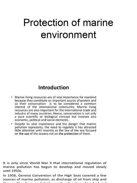 Protection of Marine Environment | PDF