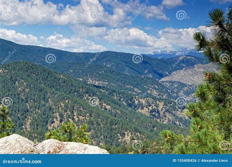 View To Flagstaff Mountain To the Rocky Mountains Near Boulder in Colorado Stock Photo - Image ...