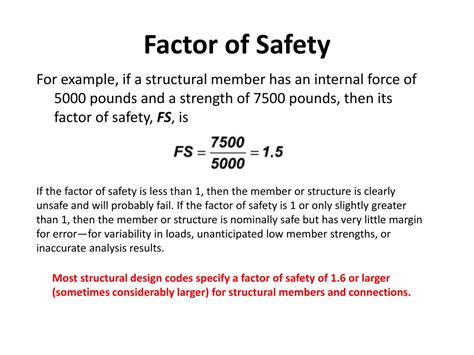 Define Factor Of Safety : Solved: 5. Given A Factor Of Safety Of 3 ...