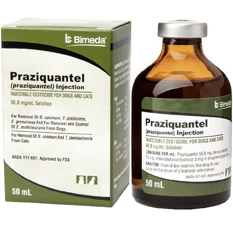 Praziquantel Injectable (50 mL) | On Sale | EntirelyPets Rx