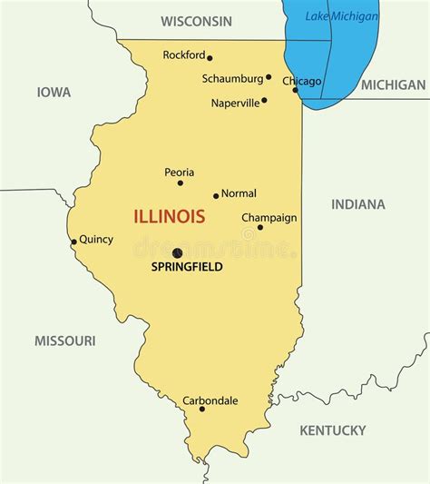 Illinois State Map Clipart