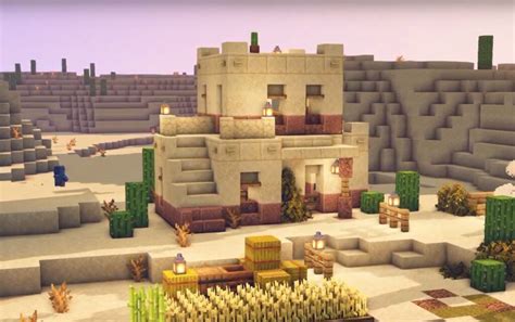 Minecraft Simple Desert Starter House Ideas and Design