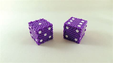 Easy 3D Perler Bead Project: Perler Bead Dice Tutorial – Krysanthe