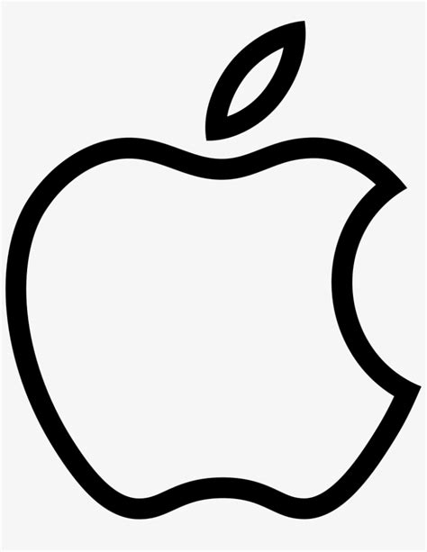 Social Apple Outline - Apple Logo Black White Outline Transparent PNG - 818x981 - Free Download ...