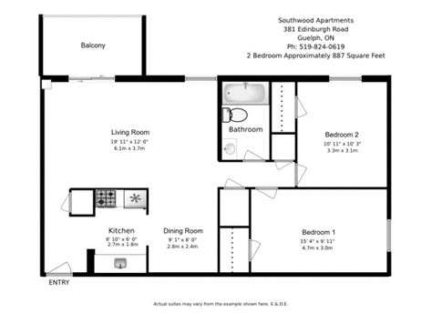 Floor Plans of Southwood Apartments in Guelph, ON