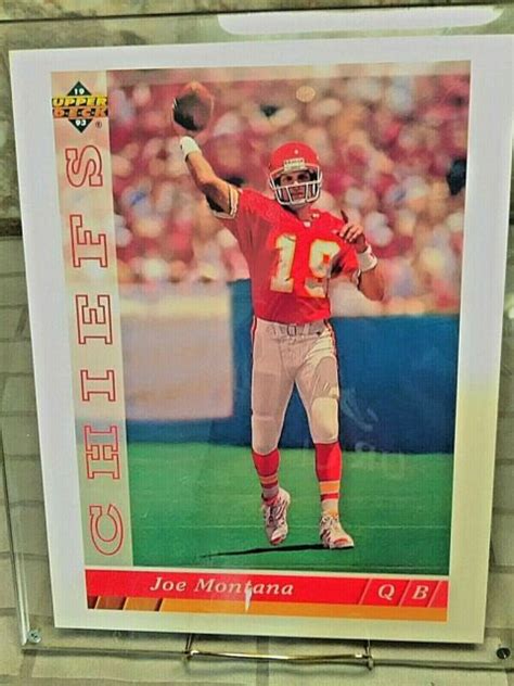 JOE MONTANA 1993-KC CHIEFS Oversize Upper Deck Football Card-CASED Numbered 4194 | eBay