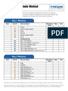 total gym 1000/1500 exercise manual, pdf download | thinkoholic.com in 2021 | Total gym, Total ...