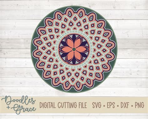 3D Flower Mandala SVG Layered Mandala SVG Paper Crafting - Etsy