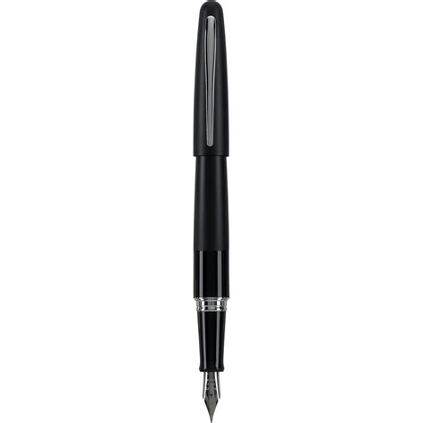 PILOT Metropolitan Collection Fountain Pen, Black Barrel, Classic Design, Medium Nib, Black Ink ...