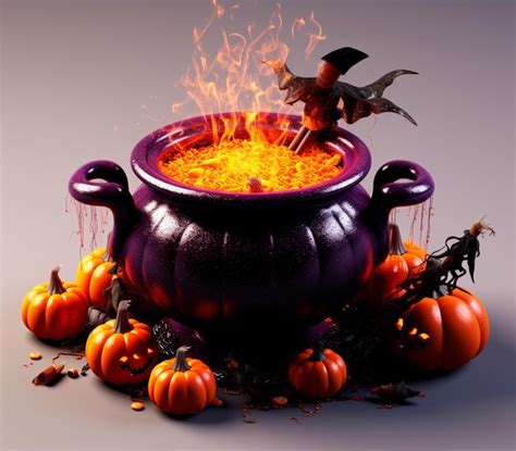 Premium AI Image | halloween photo of a witch cauldron