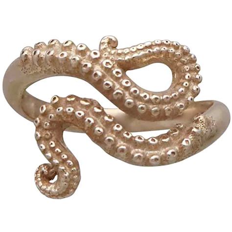 Bronze Octopus Tentacle Adjustable Ring