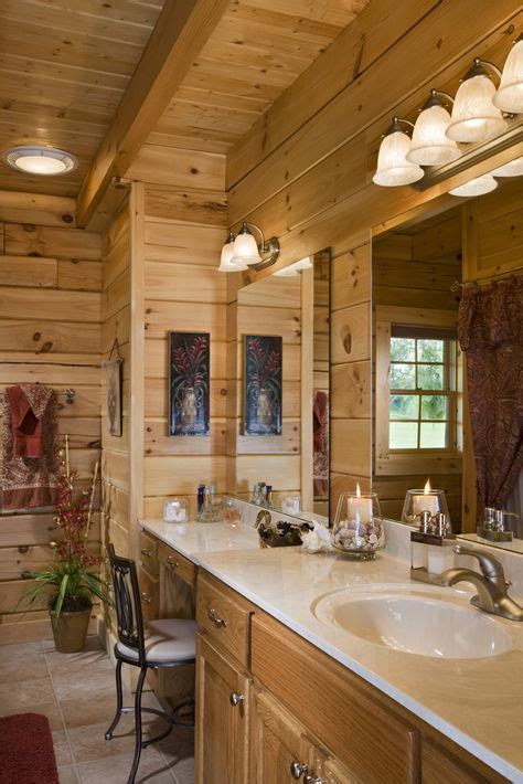 17 Best Beautiful Log Home Bathrooms images in 2020 | Log home bathrooms, Log homes, Log cabin