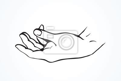 Relaxed hand. vector drawing • wall stickers woman, take, skin | myloview.com