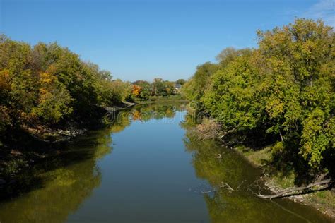 The Red River, the Boundary between North Dakota and Minnesota. this ...