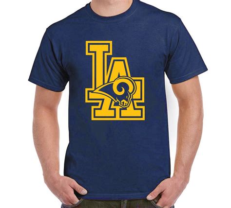 LA Rams T-Shirt Los Angeles Rams Football Team by Dumbochriss