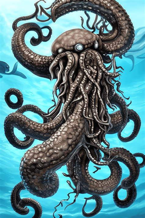 Realistic Kraken Graphic · Creative Fabrica