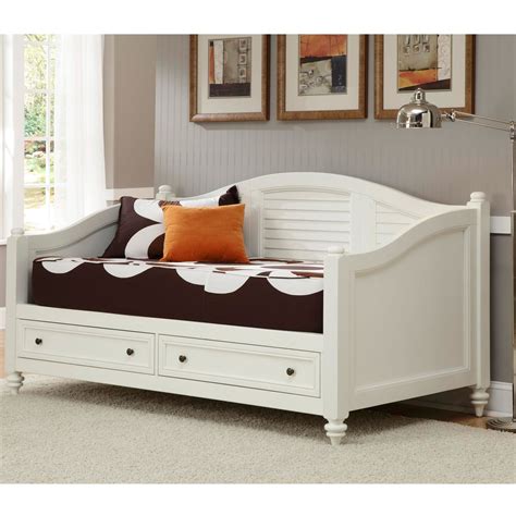 Shop Bermuda Brushed White Finish Twin-size DayBed by Home Styles - Free Shipping On Orders Over ...