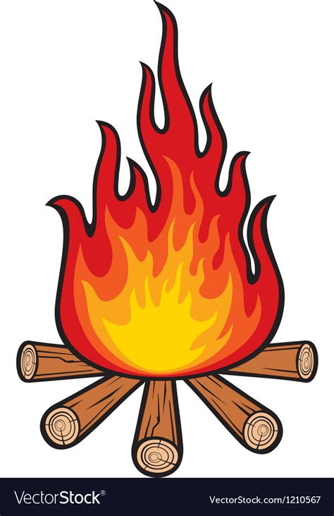 Campfire Royalty Free Vector Image - VectorStock