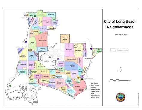 Neighborhoods Of Long Beach, California - Wikipedia - Printable Map Of ...