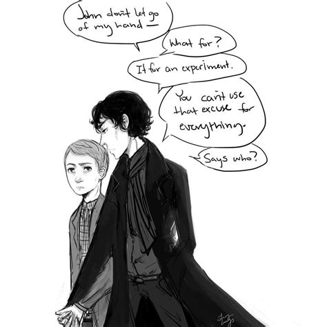 This is cute. Johnlock fanart. Shush John by DaintyMendax.deviantart.com on @deviantART Sherlock ...