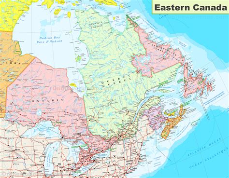 Map Of Eastern Canada Coast - Canyon South Rim Map