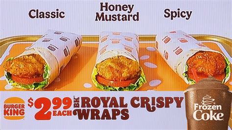 Burger King Royal Crispy Wraps Review #frozencoke - YouTube