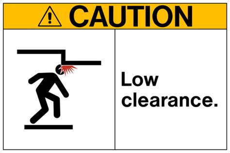 Caution - Low Clearance – Western Safety Sign