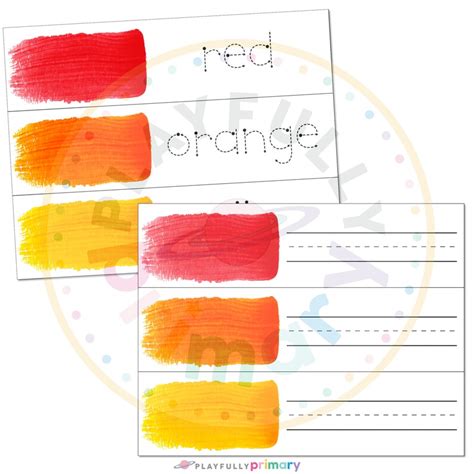 Color Flashcards Printable Color Words Vocabulary Cards Preschool Color ...