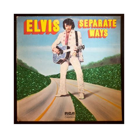 Glittered Elvis Presley Separate Ways Album Cover Art - Etsy