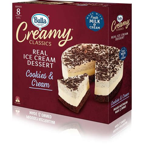 Bulla Creamy Classics Ice Cream Cake Cookie & Cream 1.15l | Woolworths