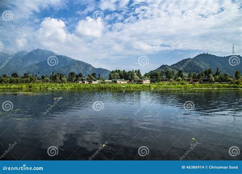 Dal Lake Houseboats stock photo. Image of medows, kashmir - 46386914