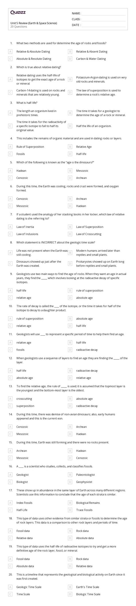 50+ Earth & Space Science worksheets on Quizizz | Free & Printable