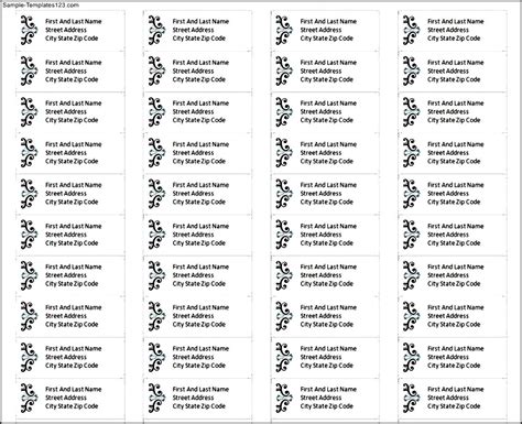 Printable Return Address Labels