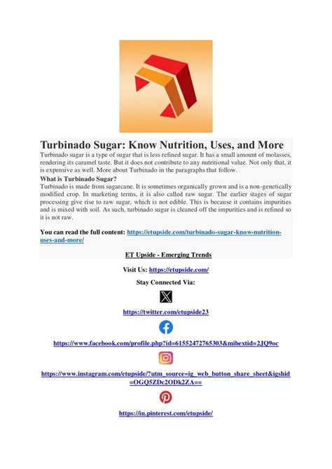 PPT - Turbinado Sugar Know Nutrition, Uses, and More PowerPoint Presentation - ID:12877779